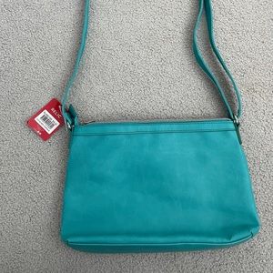 Teal shoulder handbag